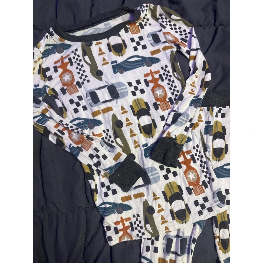 Little Sleepies Fast Lane Race Car Bamboo Pajama Set Size 4T